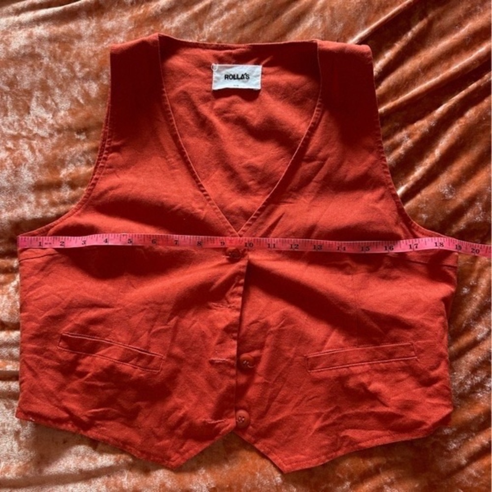 ROLLA'S Rust Button-Up Crop Top - image 5